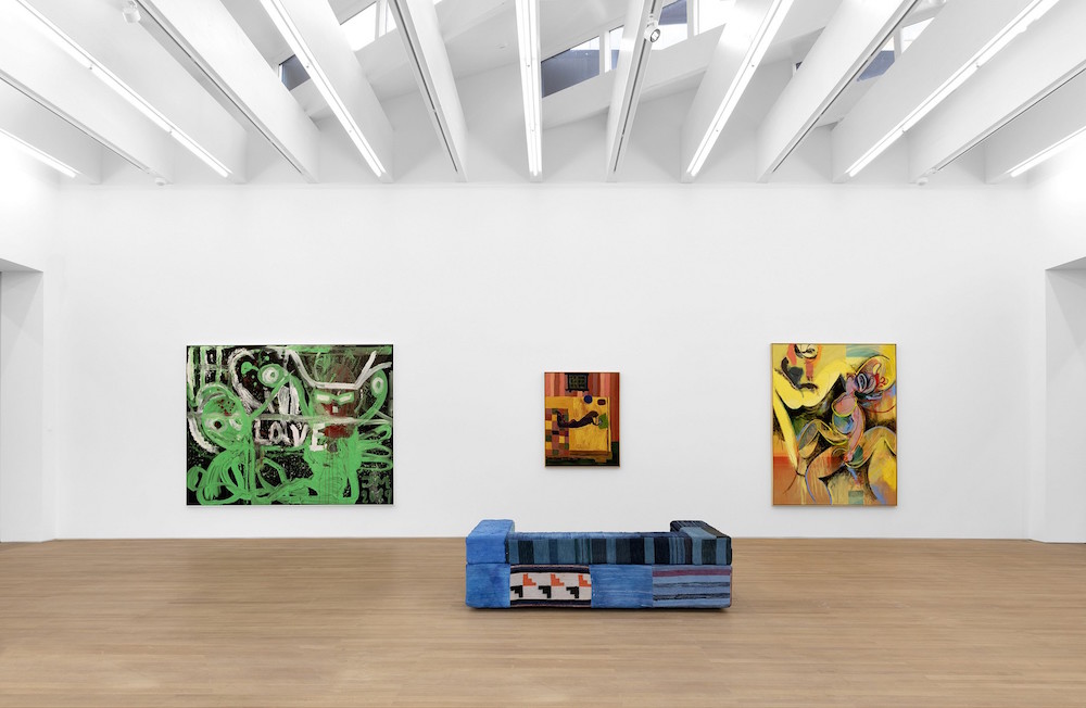 Installation View. Jonathan Meese, Tal R, and Daniel Richter